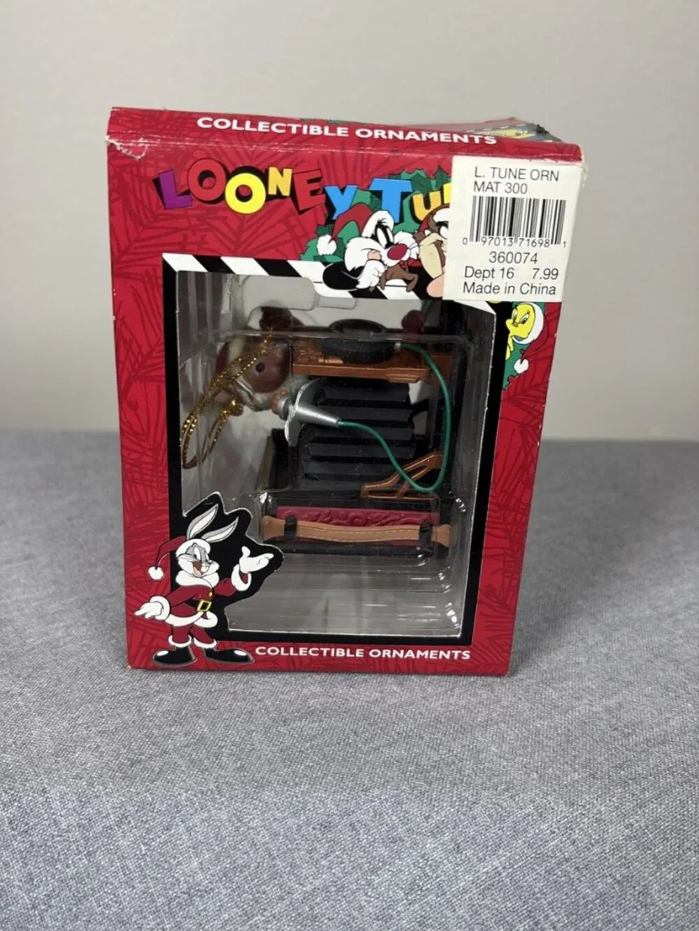 Looney Tunes Bugs Bunny Camera Director Christmas Ornament In Packaging